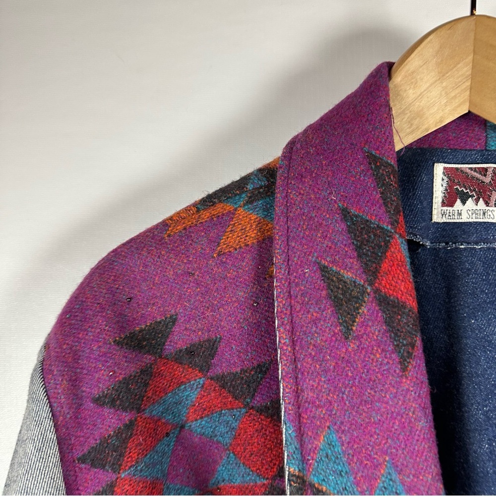 Stylish Gray and Purple Women's Coat - Picture 5 of 5